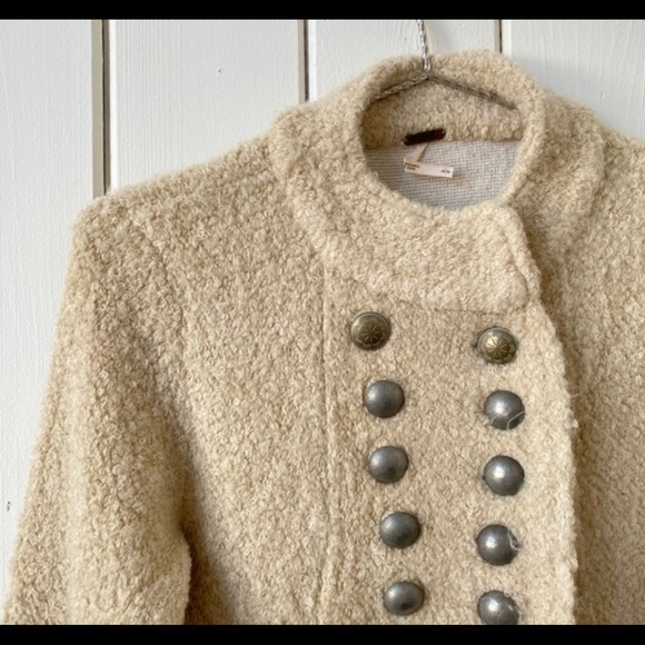 Free People Military Style Sweater Jacket Blazer - Picture 4 of 9